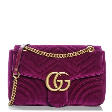 gucci tasche velvet|Gucci velvet bag fuchsia.